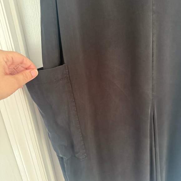 Universal Standard for J. Crew Cupro Wide Leg Jumpsuit XL Black Soft Cropped - Picture 4 of 8